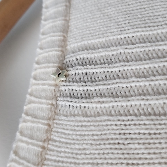 Antoniazzi Made in Italy 100% Wool Luxury Cream Sweater with Fur Floral Design - Picture 10 of 10